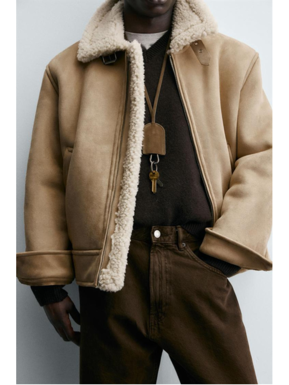 Zara Double-Faced Faux Suede Jacket – Men's Size S